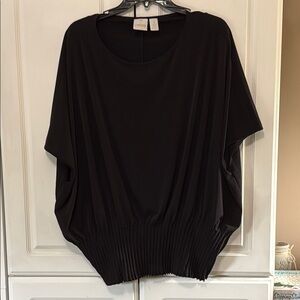 Chico's Black Dolman Sleeve Blouse (Travelers Collection)